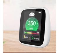 Mini con sensor NDIR, detector de calidad del aire para uso en interiores, termómetro e higrómetro, pantalla real y de humedad,