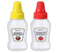 Mini Condiment Squeeze Bottle, Salad Dressing Container, Lunch Box Jar