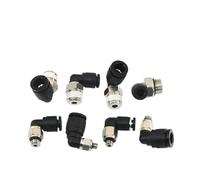 Mini conector de aire neumático accesorios de codo PL 3 4 5 6mm rosca macho M3 M4 M5 M6 1/8 "junta de tubo de manguera de empuje recto rápido(PL3-01)