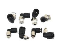 Mini conector neumático de aire, accesorios de codo PL 3, 4, 5 y 6 mm, rosca macho M3, M4, M5, M6, 1/8" de conexión rápida y recta for manguera.(PL4-01)