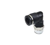 Mini conector neumático de aire, codo, PL 3, 4, 5 y 6 mm, rosca macho M3, M4, M5, M6, 1/8", manguera de conexión rápida y recta(PL6-M6,2pcs)