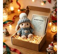 Mini conejito hecho a mano, bonito regalo de Pascua, 2026, nuevo conejo de peluche suave, mini conejito en caja con tarjeta, cesta de Pascua para mujer, hombre para cumpleaños, día de la madre, día de