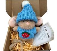 Mini conejo abrazo lindo regalo de Pascua Mini conejo en una caja 18cm Conejo de Pascua juguete suave hecho a mano muñeca de peluche abrazo de bolsillo conejo muñeca muñeca apoyo emocional