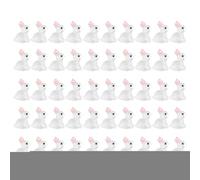 Mini Conejo Luminoso, pequeñas Figuras de Conejos, 50 Piezas de Resina Rabb It Miniatura Figurinas | Glow in The Dark ni Bunnies Set | Ti NY rab bits figurado para Hadas jardín de Hadas