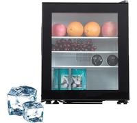 Mini Congelador Vertical Compacto 30L, Eficiente y Silencioso (28dB) para Oficina, Residencia, Apartamento, Diseño de Mesa, Negro Elegante, Opciones de Puerta Múltiples - Puerta de Espuma o Cristal