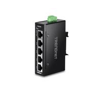 Mini conmutador industrial - TRENDnet - TI-ELC50 - 5 puertos 10/100 Mbps - Carcasa IP30 - Carril DIN