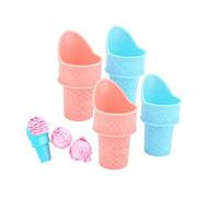 Mini conos de helado, 4 Uds., soporte para conos de helado | Cucharas de helado reutilizables, soporte vertical para conos de nieve, para recoger crema, sorbete de yogur helado