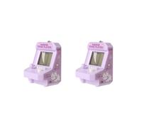 Mini consola de juegos retro portátil para niños, llavero portátil de juegos de arcade, bolso, mochila, llavero, decoración, regalo, morado, Juego de 2 (morado), as description