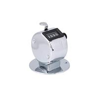 Mini Contador Manual de n¨²Meros de Metal de 4 d¨ªgitos, Contador de Cuentas de Mano con Asiento de Metal para Juegos Deportivos Golf