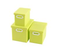 Mini contenedores de Almacenamiento para Casas de muñecas, Paquete de 3 Mini Cajas de plástico con Asas, Organizador en Miniatura para Accesorios de Casas de muñecas y escenas de Bricolaje.