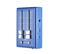 Mini controlador de mezclador de DJ portátil Mezcladores de audio estéreo Amplificador de consola de mezcla de audio (Color: Negro) (Azul)