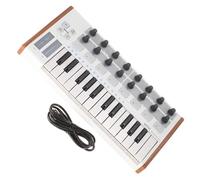 Mini Controlador De Teclado Portátil Blanco, Teclado USB De 25 Teclas Y Controlador De Almohadilla De Batería Piano Electrónico Portatil