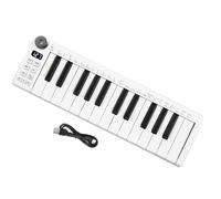 Mini Controlador De Teclado USB Portátil, Teclado De Control De Teclas Sensible A La Velocidad, 25 Piano Electrónico Para Principiantes