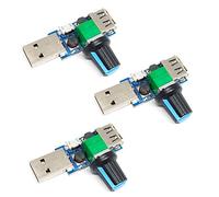 Mini controlador de velocidad de ventilador USB de 5 W, regulador de ventilador USB continuo de 5 V CC, regulador de velocidad de 4-12 V a 2,5-8 V, mando con interruptor (3 piezas)