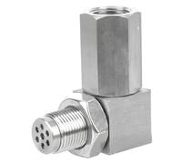 Mini convertidor catalítico, mini catalizador, espaciador de convertidor catalítico M18x1.5 de 90 grados, extensor de sensor de O2 de acero inoxidable para eliminar la luz de verificación del motor d