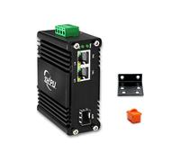 Mini convertidor de medios Gigabit industrial, 2 puertos de fibra SFP de 10/100/1000TRJ45+100/1000X, entrada de 12-48 V CC, riel DIN/montaje en pared, entornos hostiles de -40 °C ~ 75 °C, construido