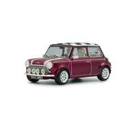 1997 Mini Cooper Sport Morado Metalizado con Techo Bandera de Cuadros 1:43 Solid