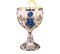 Mini copa de copa, mini a - de proxeneta elegante con patrón floral en relieve retro de aleación de zinc de 30 ml, para armario de vino, pequeña de vino para cerveza, cóctel, whisk