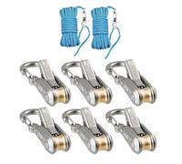 Mini Correa De Trinquete, Herramienta De Polea De Servicio Pesado, 6 Piezas Antideslizante Con Diseño Práctico, Adecuado Para Acampar, Ayudante De Servicios Públicos, Correa De Fácil Uso Para Familiar