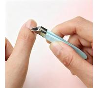 Mini cortacutículas de acero inoxidable, precisión azul para piel muerta y recortador de uñas con mandíbula fina para manicura, cuidado de uñas y kits de aseo de viaje