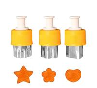 Mini Cortadores De Galletas - Pequeños Moldes Para Cortar Queso | Herramientas De Guarnición De Tamaño Mini Accesorios De Cocina Con Recortes Divertidos 3 Piezas Para Galletas De Repostería Fruta