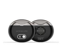 Mini cortaúñas eléctrico con luz UV recargable, máquina de corte de uñas automática para pulir uñas (negro)