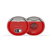 Mini cortaúñas eléctrico con luz UV recargable, máquina de corte de uñas automática para pulir uñas (rojo)