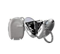 Mini cortaúñas portátil con forma de maleta, llavero de acero inoxidable, cortador de uñas plegable antisalpicaduras (1 unidad, plateado)