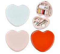 Mini costurero en forma de corazón de 3 piezas, kit de costura pequeño, mini kit de costura, kit de costura de viaje, mini kit de costura de viaje, accesorios para herramientas de bricolaje