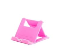 Mini creativo portátil universal plegable de plástico soporte para teléfono tableta computadora soporte para iPhone 17 16 15 14 13 12 Xiaomi Samsung (rosa)