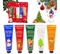 Mini Crema de Manos NavideñA, 5 Mini Crema de Manos, Set de Regalo de crema de manos NavideñA, 5 Aromas,para Manos y Pies Secos y Agrietados, Regalos Navidad para Niños y NiñAs-B