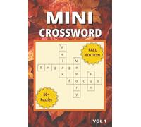 Mini Crossword Puzzle Book: 50+ Cozy Puzzles for Autumn, Halloween, and Thanksgiving | 4x6 inches | Great for Travel, Gifts & Seasonal Fun, Fall Edition