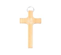 Mini cruz de madera, decoración portátil de madera, pequeñas cruces para oraciones de bolsillo, mano cristiana, pieza de comodidad religiosa con acabado de madera, adorno tallado a mano para apoyo