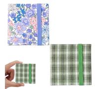 Mini Cuaderno De Acuarela, 2 Piezas Libro De Viaje De Acuarela, Cuaderno Creativo Con Cubierta De Tela Para Dibujar, Mini Acuarela Sketchbook, Cuaderno De Bocetos Portátil (6 x 6 cm)