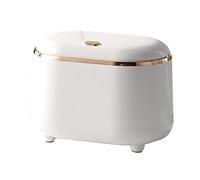 Mini Cubo de Basura Compacto con Tapa de Prensa, Organizador para Escritorio de Oficina, Hogar, Dormitorio, Cubo de Basura Ovalado de Plástico para Sala de Estar, Cocina, Portátil, 9,88 Oz