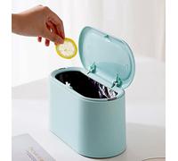 Mini cubo de basura con tapa, pequeño cubo de basura extraíble, pequeño cubo de basura de plástico, cesta de basura desplegable para encimera, cubo de basura para baño, oficina, cocina, escritorio,