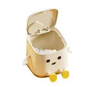 Mini cubo de basura de escritorio Cante con tapa | Contenedor de basura portátil de escritorio de contruppy compacto mini