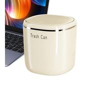 Mini cubo de basura de escritorio con botón a presión - Cubo de almacenamiento de mesa de 2,6 l con tapa, tapa de la mesa, cola larga, adecuado para dormitorio, baño, oficina, basura, cosmética