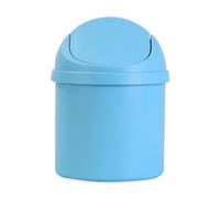 Mini cubo de basura de mesa, papelera de oficina, cubos de basura pequeño para baño con tapa basculante, antiolor, irrompible, contenedor de residuos, ahorro de espacio para cocina, escritorio, coche