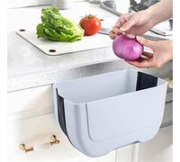 Mini cubo de basura plegable colgante para puerta de armario de cocina, pequeño cubo de basura plegable debajo del fregadero, contenedor de basura plegable montado en la pared, mini contenedor de