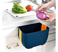 Mini cubo de basura plegable colgante para puerta de armario de cocina, pequeño cubo de basura plegable debajo del fregadero, contenedor de basura plegable montado en la pared, mini contenedor de