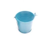 Mini Cubo galvanizado | Cubo de Metal pequeño con asa,Bote de hojalata para Patatas Fritas, Dulces, Plantas, Flores y decoración de Fiesta en el hogar