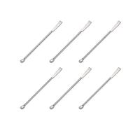 Mini cuchara de laboratorio de acero inoxidable (6 unidades), cuchara de muestreo para reactivos, espátula