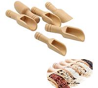 Mini cuchara de madera de 6 piezas, mini cuchara de sal de madera, herramienta de cocina para el hogar para cuchara de dulces, especias, frutas secas, café, té, nueces, sales de baño, cuchara
