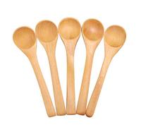 Mini Cuchara de Madera Natural para Niños 30 Piezas Pequeñas Cucharas de Madera para Miel Café Helado Cucharilla Herramienta de Condimento de Cocina