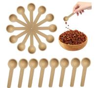 Mini Cucharas de Madera 25PCS Cuchara de Sal Cucharas de Madera Natural Antideslizante Antiescaldaduras Pequeñas Ideal para Tarros de Especias Miel Especias Dulces Café Azúcar Condimento