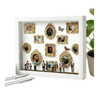 Mini de Silueta de Museo, 1 Juego de Figuras giratorias, 11 Marcos de Fotos en Miniatura con 8 Figuras, Kit de Marco de de Sombra, decoración de Mesa versátil, para Parejas y Amigos