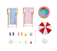 Mini decoración de Playa para casita de muñecas Decoración de Verano con | Decoración de Casa de Muñecas con Mini Pastel de Playa Para el hogar salón dormitorio es