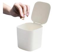 Mini Desk Trash Can - 4.92x4.72x4.53 Inches Space Saving Garbage Bin,Mini Trash Can With Lid | For Home Bathroom Living Room Kitchen Counter Table Apartment Office Dorm Restaurant Car RV