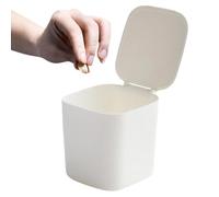 Mini Desk Trash Can - Desktop Trash Can With Lid | Waste Storage | Diseño compacto, Modern Countertop Garbage Bin, Space Saving, Perfect For Office Living Room Bedside Car Home Kitchen Bathroo